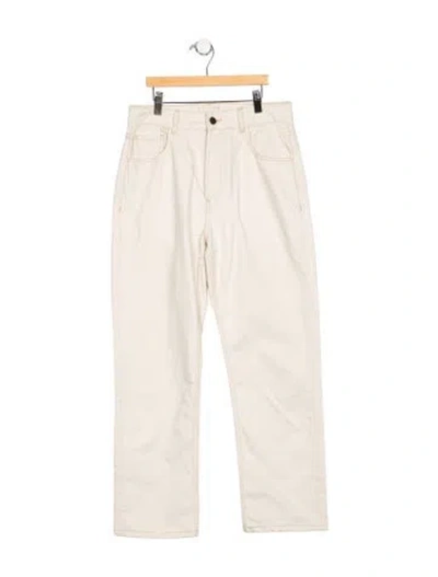 Pre-owned Alexandra Golovanoff High-rise Straight Leg Jeans In White