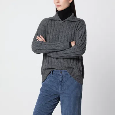 Alexandra Golovanoff Michel Bi Grey 21 Cashmere Turtleneck In Gray