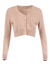Alexandra Golovanoff Therese V-neck Cardigan In Pink