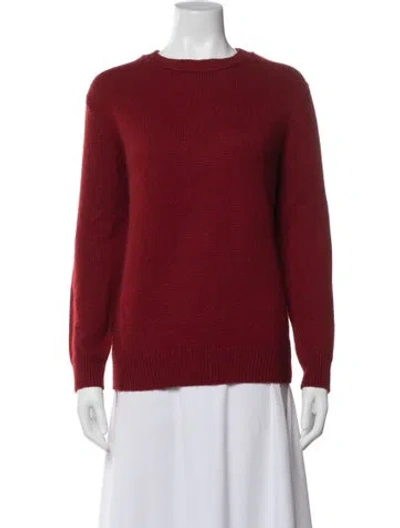 Pre-owned Alexandra Golovanoff Virgin Wool Crew Neck Sweater In Red