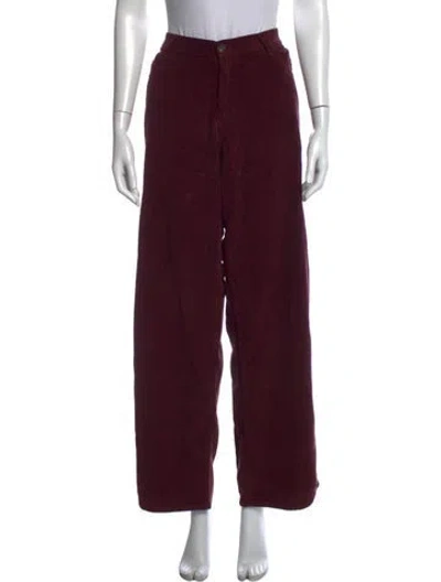 Pre-owned Alexandra Golovanoff Wide Leg Pants W/ Tags In Burgundy