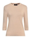 Alexandra Golovanoff Woman Sweater Sand Size Xs Cotton In Beige