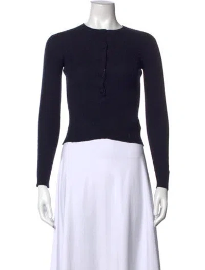 Pre-owned Alexandra Golovanoff Wool Crew Neck Sweater In Black