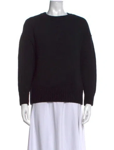 Pre-owned Alexandra Golovanoff Wool Crew Neck Sweater In Black