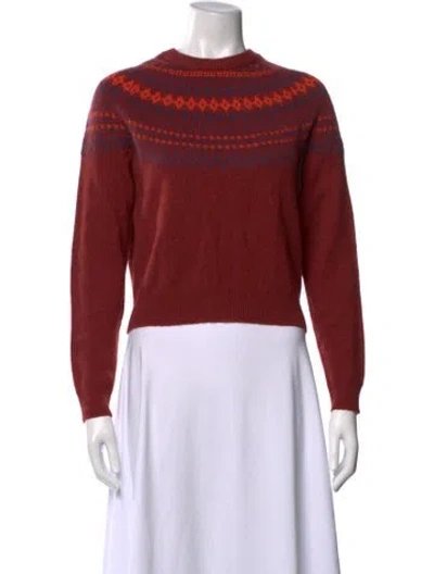 Pre-owned Alexandra Golovanoff Wool Patterned Sweater In Red
