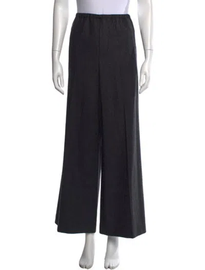 Pre-owned Alexandra Golovanoff Wool Wide Leg Pants In Black
