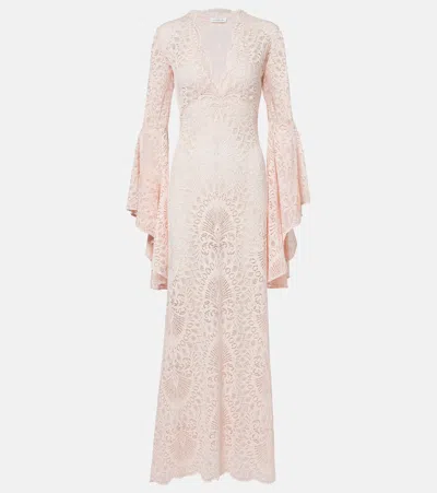 Alexandra Miro Amara Lace Maxi Dress In Pink