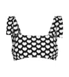 Alexandra Miro Audrey Heart-print Bikini Top In Black