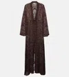 Alexandra Miro Betty Lace Kaftan In Choc Lace