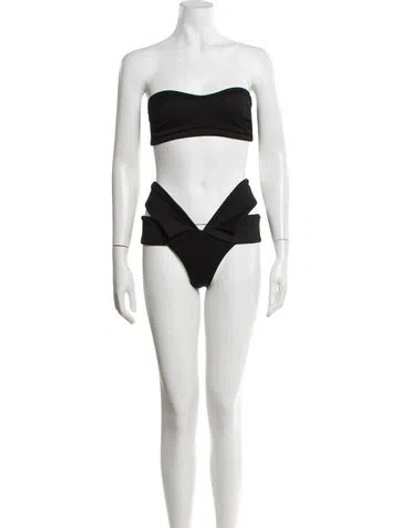 Pre-owned Alexandra Miro Bikini W/ Tags In Black/white
