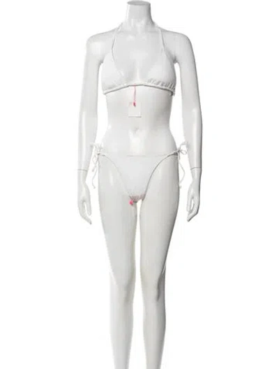 Pre-owned Alexandra Miro Bikini W/ Tags In White