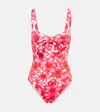 Alexandra Miro Carla Printed Swimsuit In Bird Of Paradise Print
