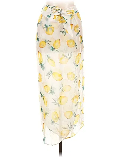Pre-owned Alexandra Miro Casual Skirt In Yellow
