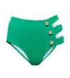 Alexandra Miro Della Cutout Bikini Bottoms In Emerald