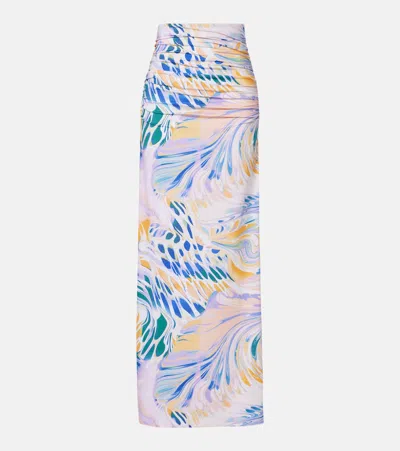 Alexandra Miro Gia Printed Maxi Skirt In Multi