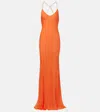 Alexandra Miro Robe Gloria Aus Seidenchiffon