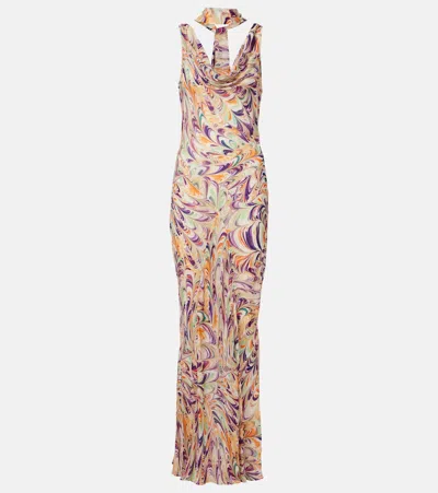 Alexandra Miro Harper Printed Maxi Dress In Multi
