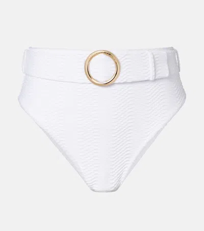 Alexandra Miro Iris Belted Bikini Bottoms In White