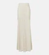 Alexandra Miro Juniper Semi-sheer Lace Maxi Skirt In Neutral