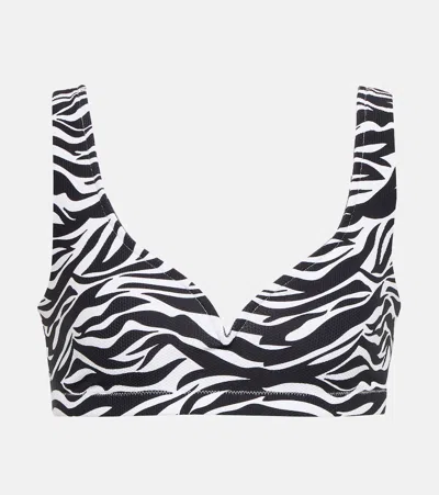 Alexandra Miro Bikini-oberteil Kamala In Zebra Print Black / White