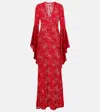 Alexandra Miro Kara Lace Beach Dress In Red