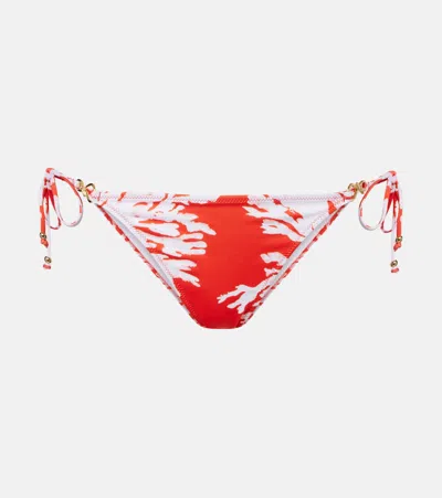 Alexandra Miro Leoni Printed Bikini Bottoms In Red