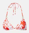 Alexandra Miro Leoni Printed Bikini Top In Multi