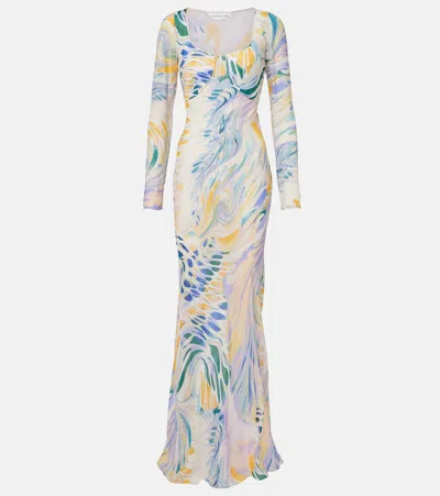 Alexandra Miro Lois Printed Maxi Dress In Multi
