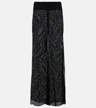 Alexandra Miro Paloma High-rise Palazzo Pants In Black