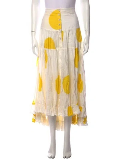 Pre-owned Alexandra Miro Printed Long Skirt In Multicolor