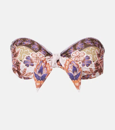 Alexandra Miro Savannah Printed Bandeau Bikini Top In Multi