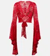 Alexandra Miro Talia Lace Top In Red