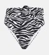 Alexandra Miro Ursula Bikini Bottoms In Zebra Print Black / White