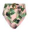 Alexandra Miro Ursula Palm-print Bikini Bottoms In Pink