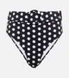Alexandra Miro Ursula Polka-dot Bikini Bottoms In Polka Dot, Black / White