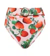 Alexandra Miro Ursula Printed Bikini Bottoms In Berry Prt