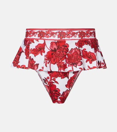 Alexandra Miro Zella Floral Bikini Bottoms In Red