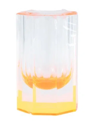 Pre-owned Alexandra Von Furstenberg Acrylic Bolt Short Vase