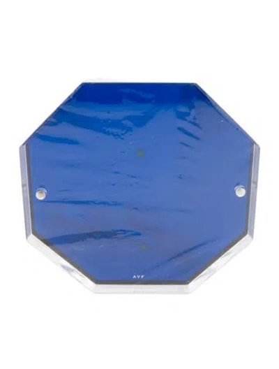 Pre-owned Alexandra Von Furstenberg Acrylic Bolt Snap Picture Frame In Blue