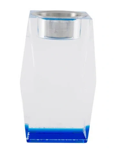 Pre-owned Alexandra Von Furstenberg Acrylic Candle Holder In Blue