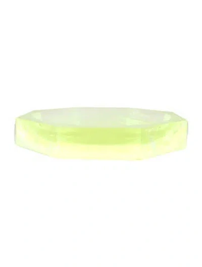 Pre-owned Alexandra Von Furstenberg Acrylic Extra Large Nut Bowl In Green