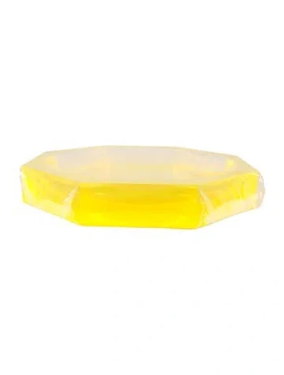 Pre-owned Alexandra Von Furstenberg Acrylic Extra Large Nut Bowl In Yellow