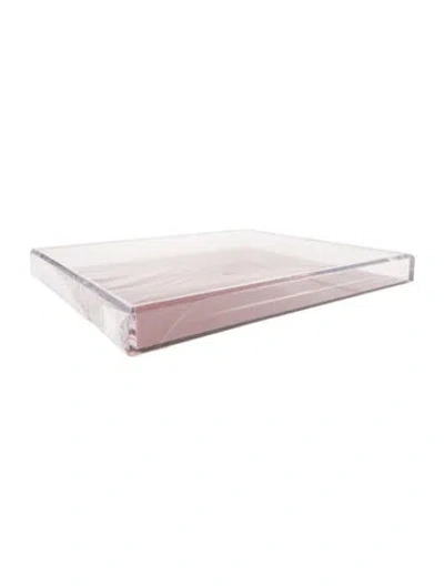 Pre-owned Alexandra Von Furstenberg Acrylic Medium Cocktail Tray In Blue