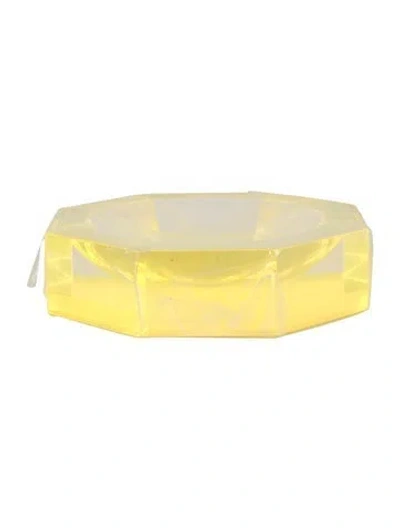Pre-owned Alexandra Von Furstenberg Acrylic Petite Nut N Bowl In Yellow