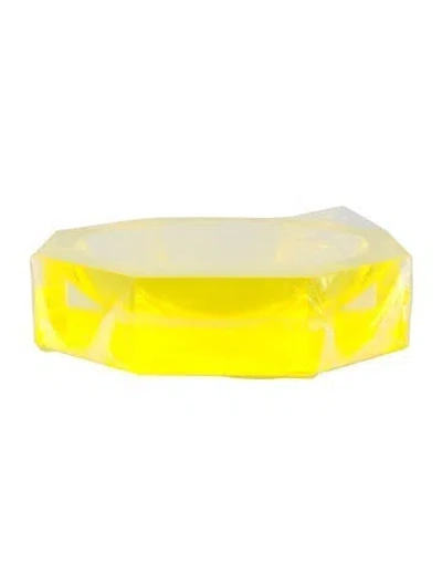 Pre-owned Alexandra Von Furstenberg Acrylic Petite Nut N Bowl In Yellow