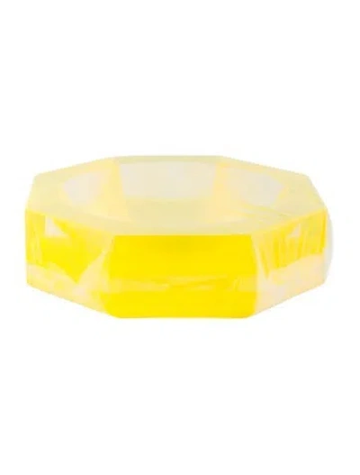 Pre-owned Alexandra Von Furstenberg Acrylic Petite Nut N Bowl In Yellow