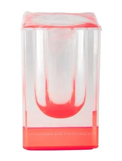 Pre-owned Alexandra Von Furstenberg Acrylic Short Vase