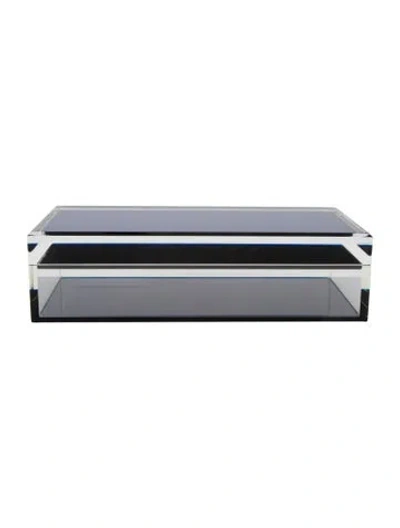 Pre-owned Alexandra Von Furstenberg Acrylic Shorty Box In Blue