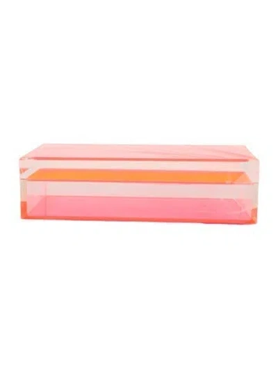 Pre-owned Alexandra Von Furstenberg Acrylic Shorty Box In Pink