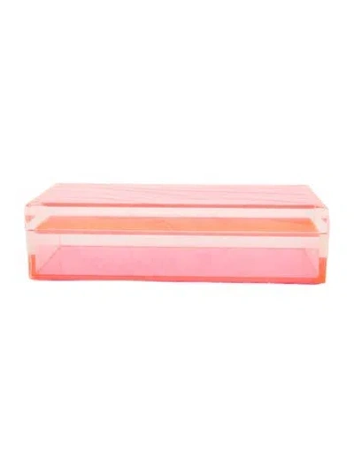 Pre-owned Alexandra Von Furstenberg Acrylic Shorty Box In Pink